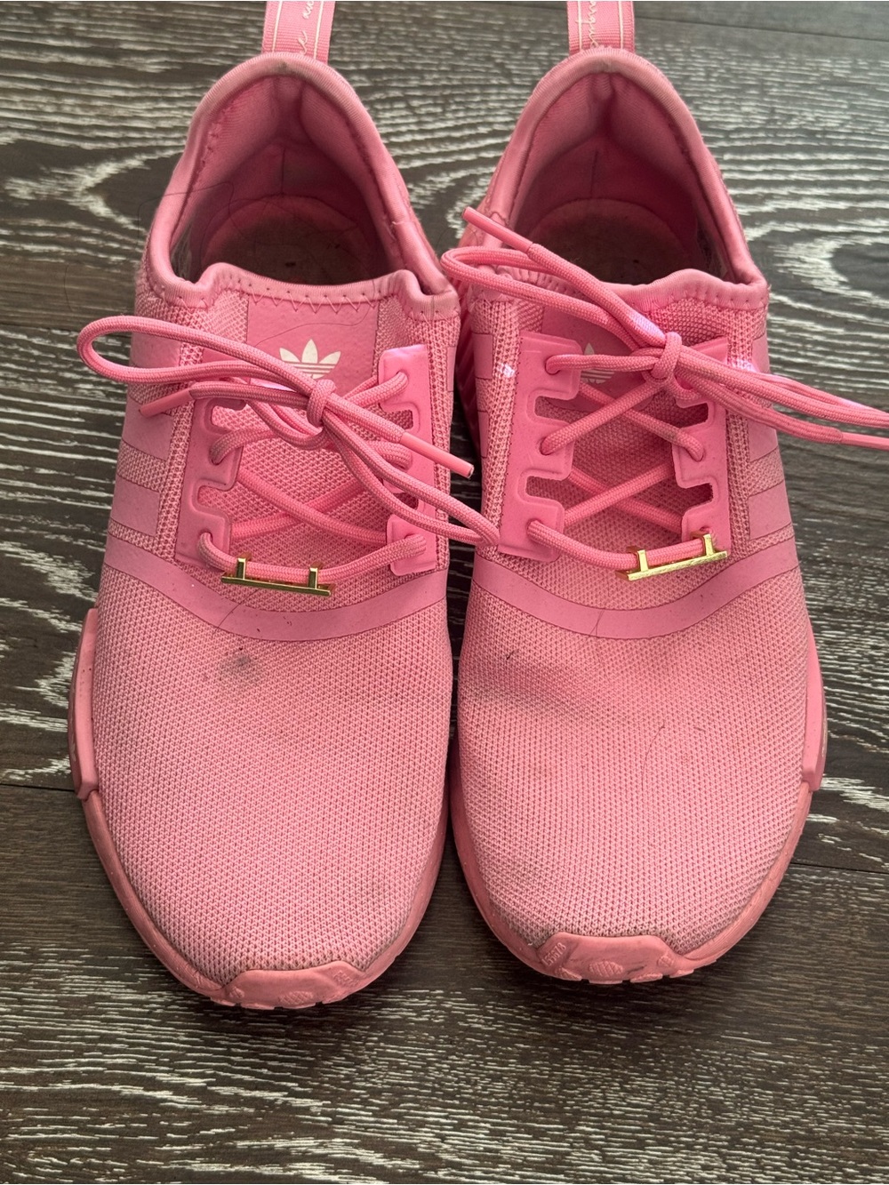 adidas Women’s Pink Mesh Lace-Up Sneakers